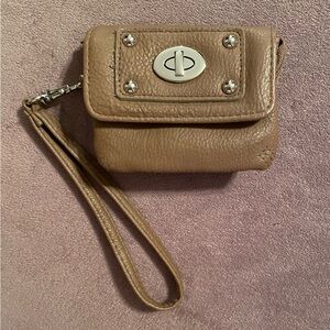 Taupe Mini Wallet with 5 sections